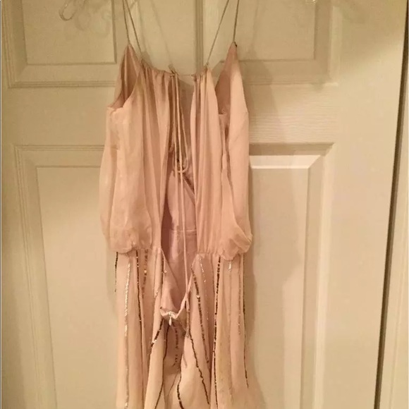 SUSIE MOORATOFF CREME SEQUIN TUNIC TOP 0 RUNS BIG - Picture 3 of 5